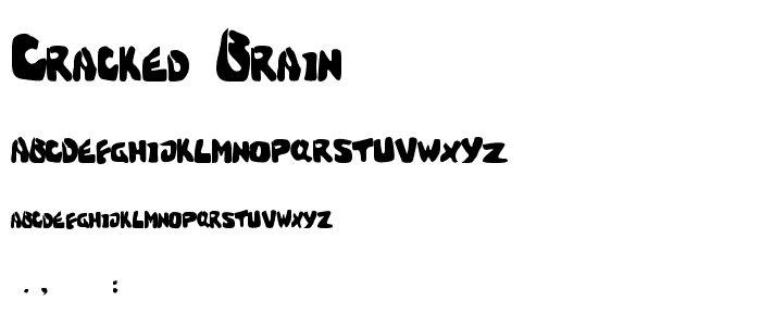 Cracked Brain font